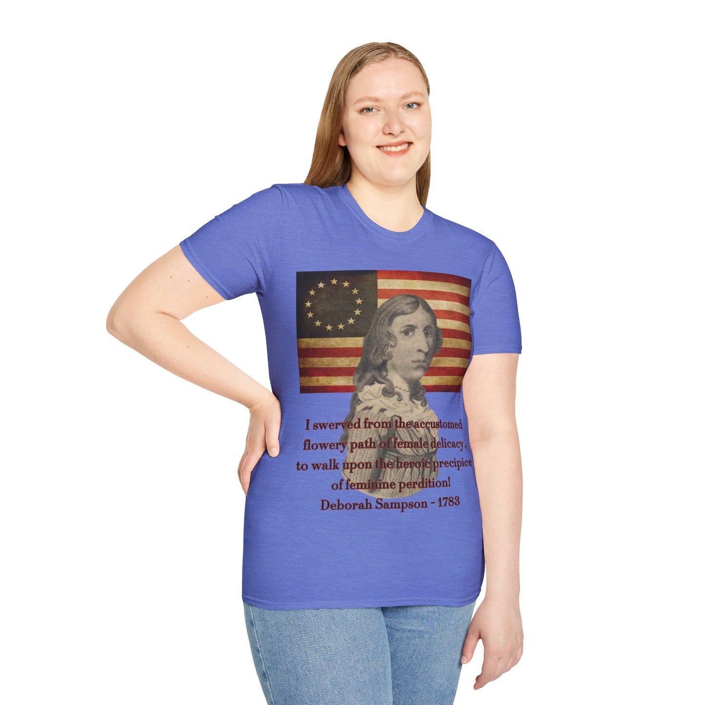 Deborah Sampson, America's Mulan Light colors Unisex T-Shirt by theGreenDragonTavern.shop