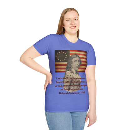 Deborah Sampson, America's Mulan Light colors Unisex T-Shirt by theGreenDragonTavern.shop