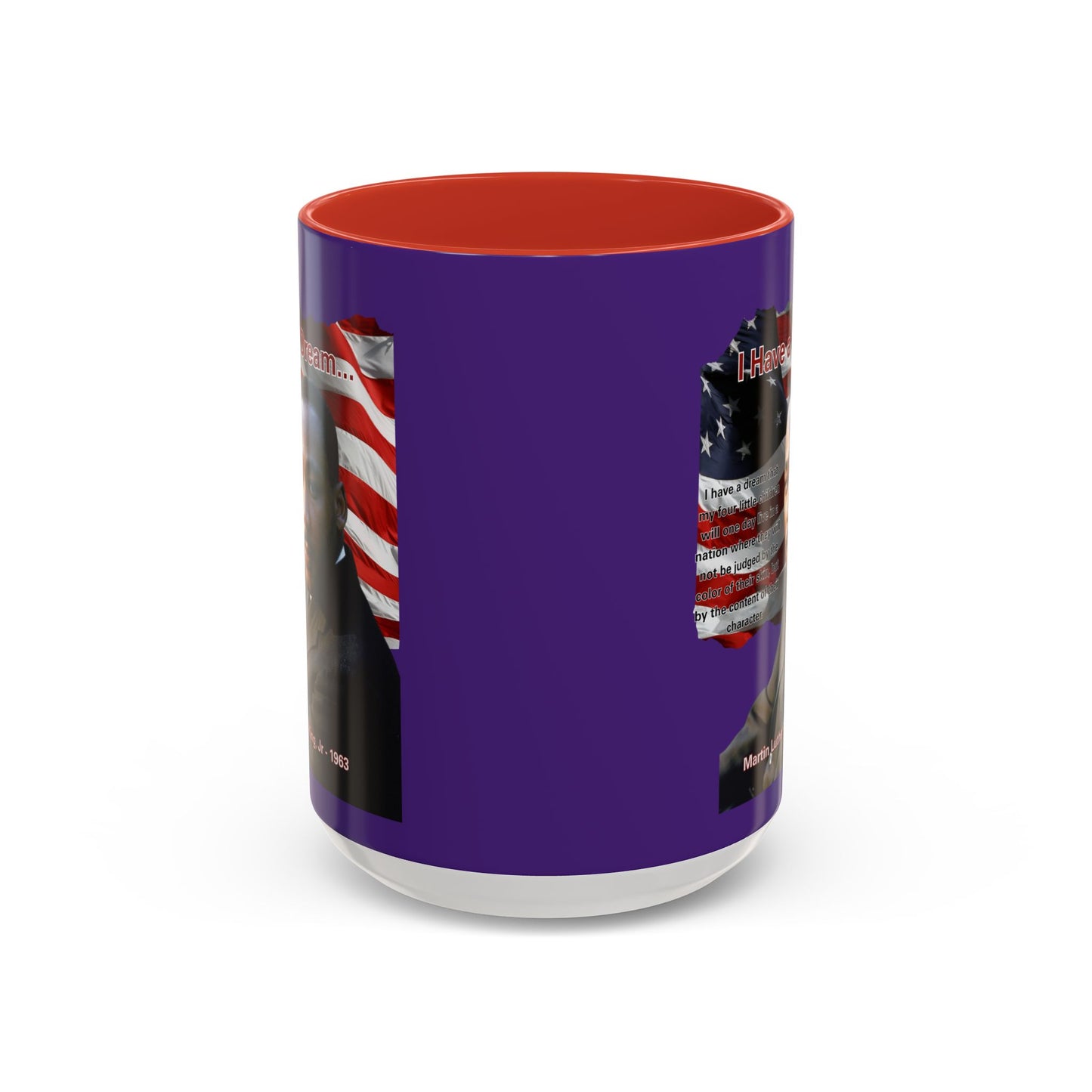 "I Have a Dream" MLKJr Purple Accent Mug by theGreenDragonTavern.shop