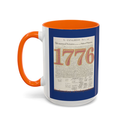 Declaration of Independence Dark Blue Accent Mug by theGreenDragonTavern.shop