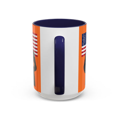 "Traitors and Patriots" Ulysses Grant Orange Accent Mug by theGreenDragonTavern.shop