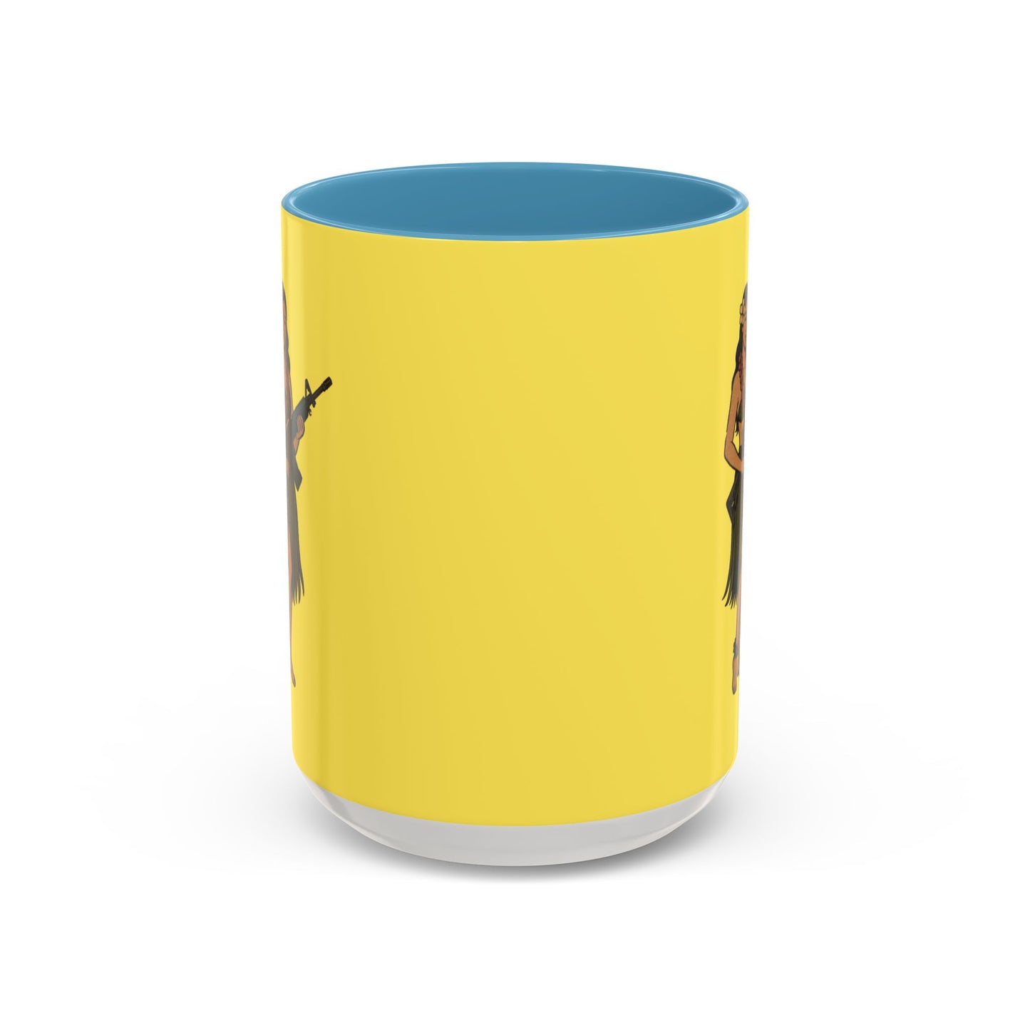 Hula Girl Packin' Heat Pineapple Accent Mug by theGreenDragonTavern.shop