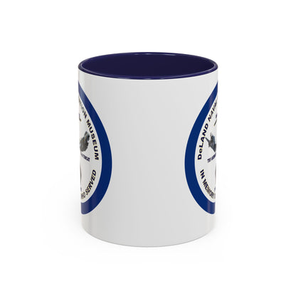 DNASM Student Art Navy Frame White Accent Mug by theGreenDragonTavern.shop