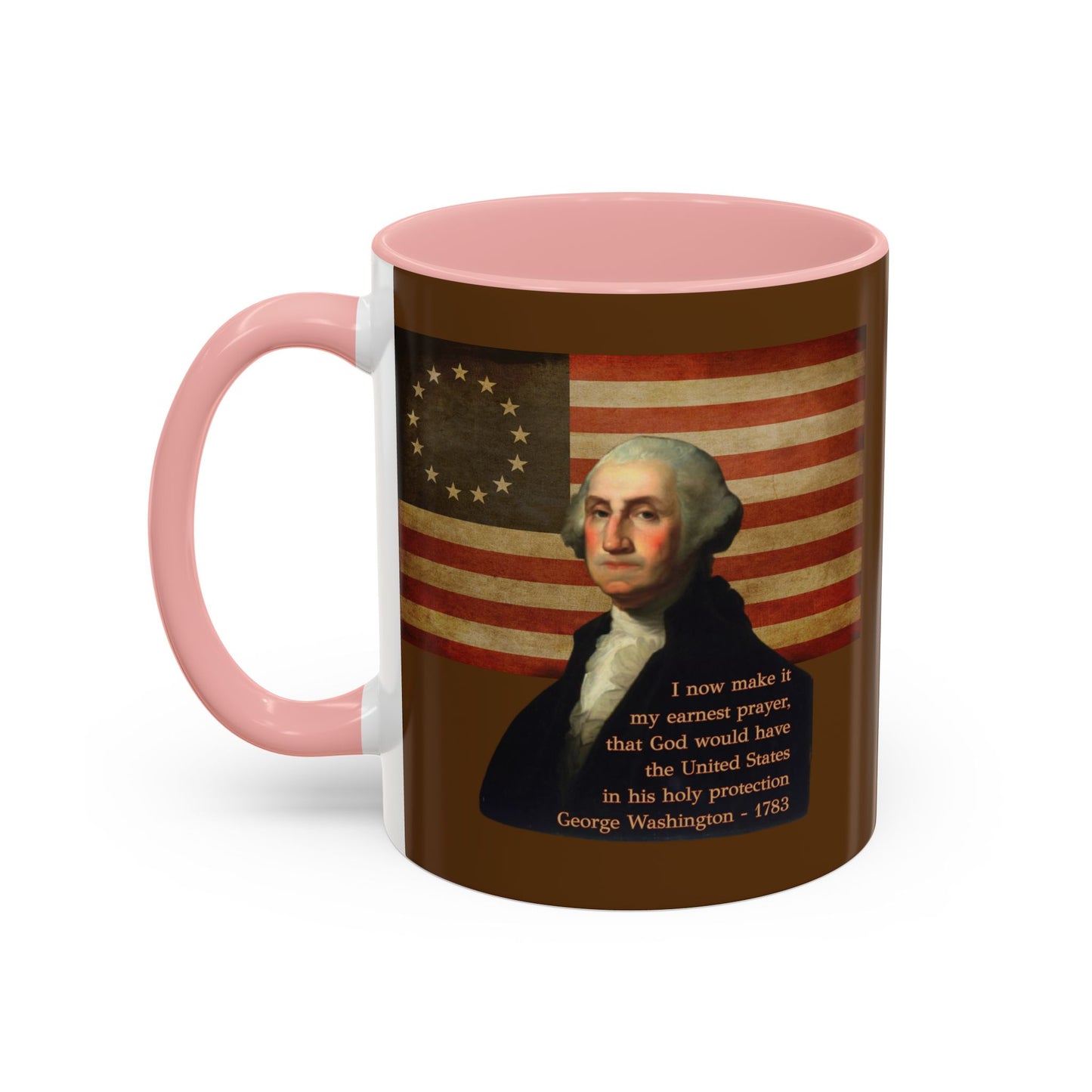 Washington's Earnest Prayer Brown Accent Mug by theGreenDragonTavern.shop