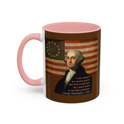 Washington's Earnest Prayer Brown Accent Mug by theGreenDragonTavern.shop