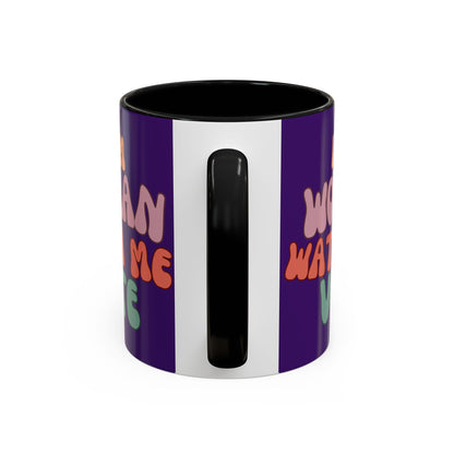 I Am Woman Watch Me Vote Dark Purple Accent Mug by theGreenDragonTavern.shop