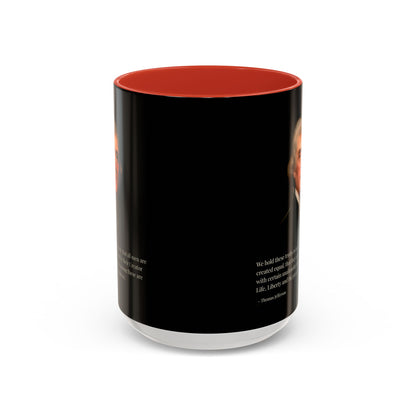 We hold these truths to be self-evident Black Accent Mug by theGreenDragonTavern.shop