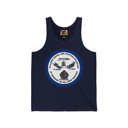 DNASM Student Art Navy Frame Unisex Jersey Tank Top by theGreenDragonTavern.shop