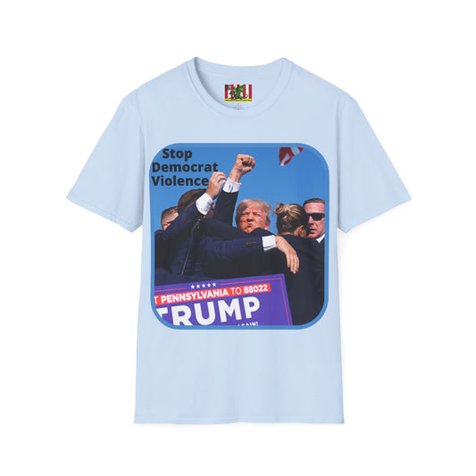 Stop Democrat Violence Light colors Unisex T-Shirt by theGreenDragonTavern.shop