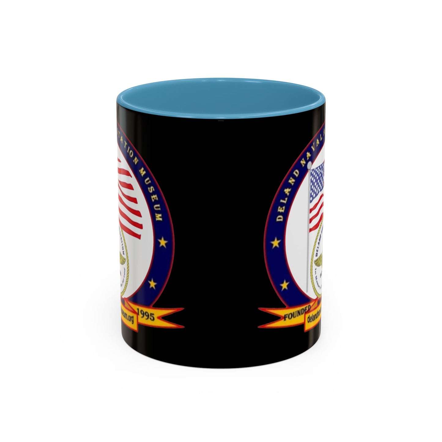 DeLand Naval Air Station Museum Black Accent Mug by theGreenDragonTavern.shop