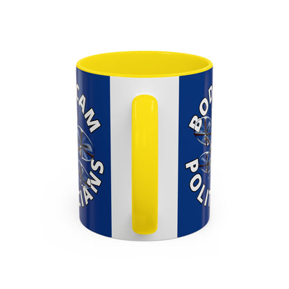Bodycam the Politicians Drone Dark Blue Accent Mug by theGreenDragonTavern.shop