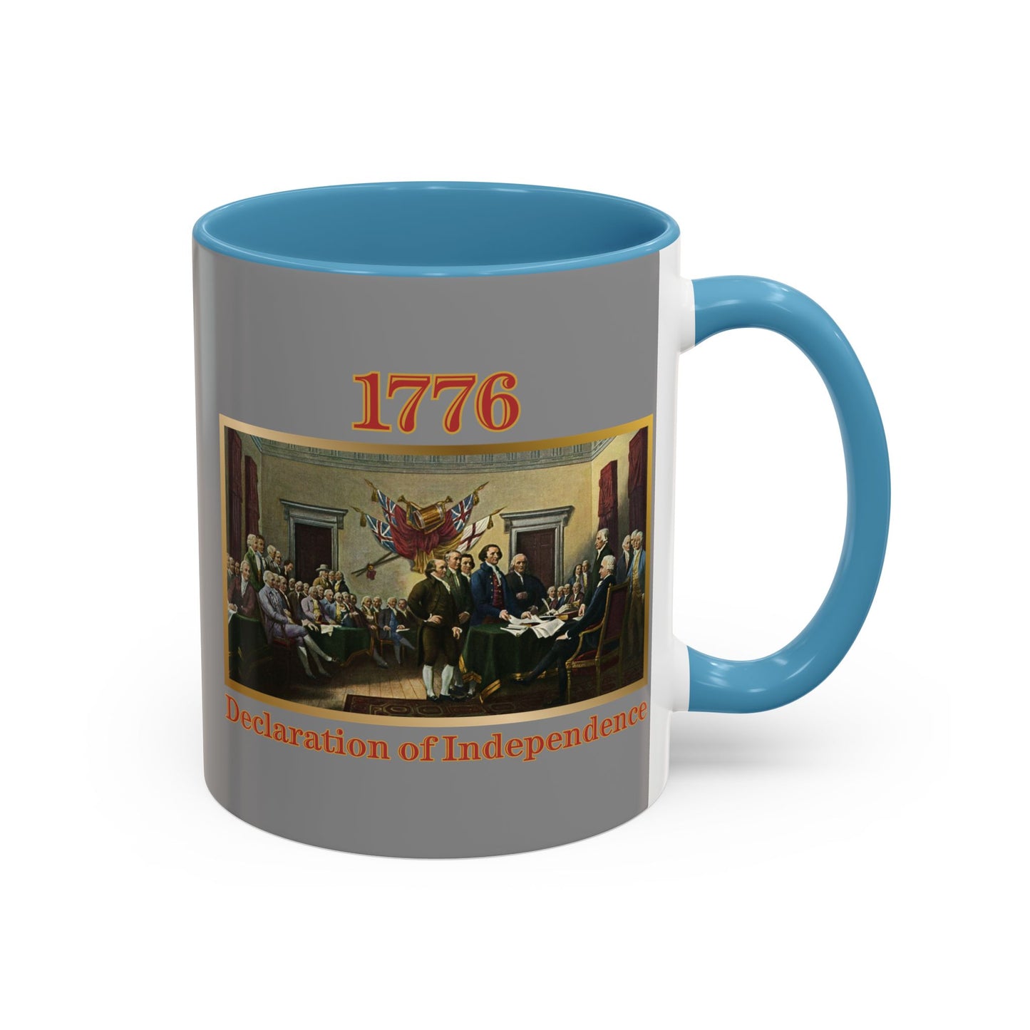 Declaration of Independence Grey Accent Mug by theGreenDragonTavern.shop