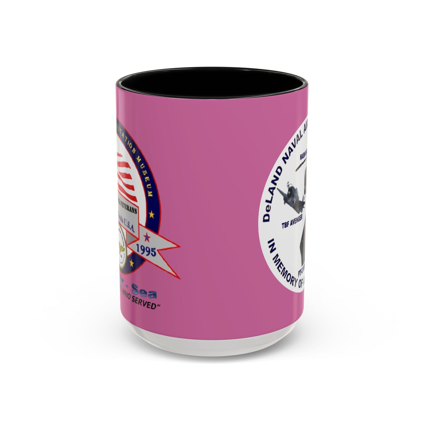 DNASM 2-sided, Founding & Student Art w/WhiteBG Pink Accent Mug by theGreenDragonTavern.shop