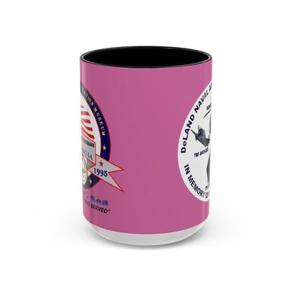 DNASM 2-sided, Founding & Student Art w/WhiteBG Pink Accent Mug by theGreenDragonTavern.shop