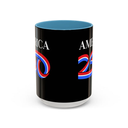 America 250 Black Accent Mug by theGreenDragonTavern.shop