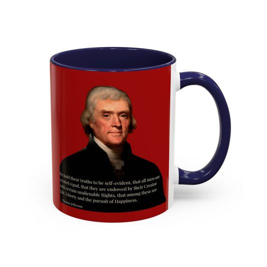 We hold these truths to be self-evident Red Accent Mug by theGreenDragonTavern.shop