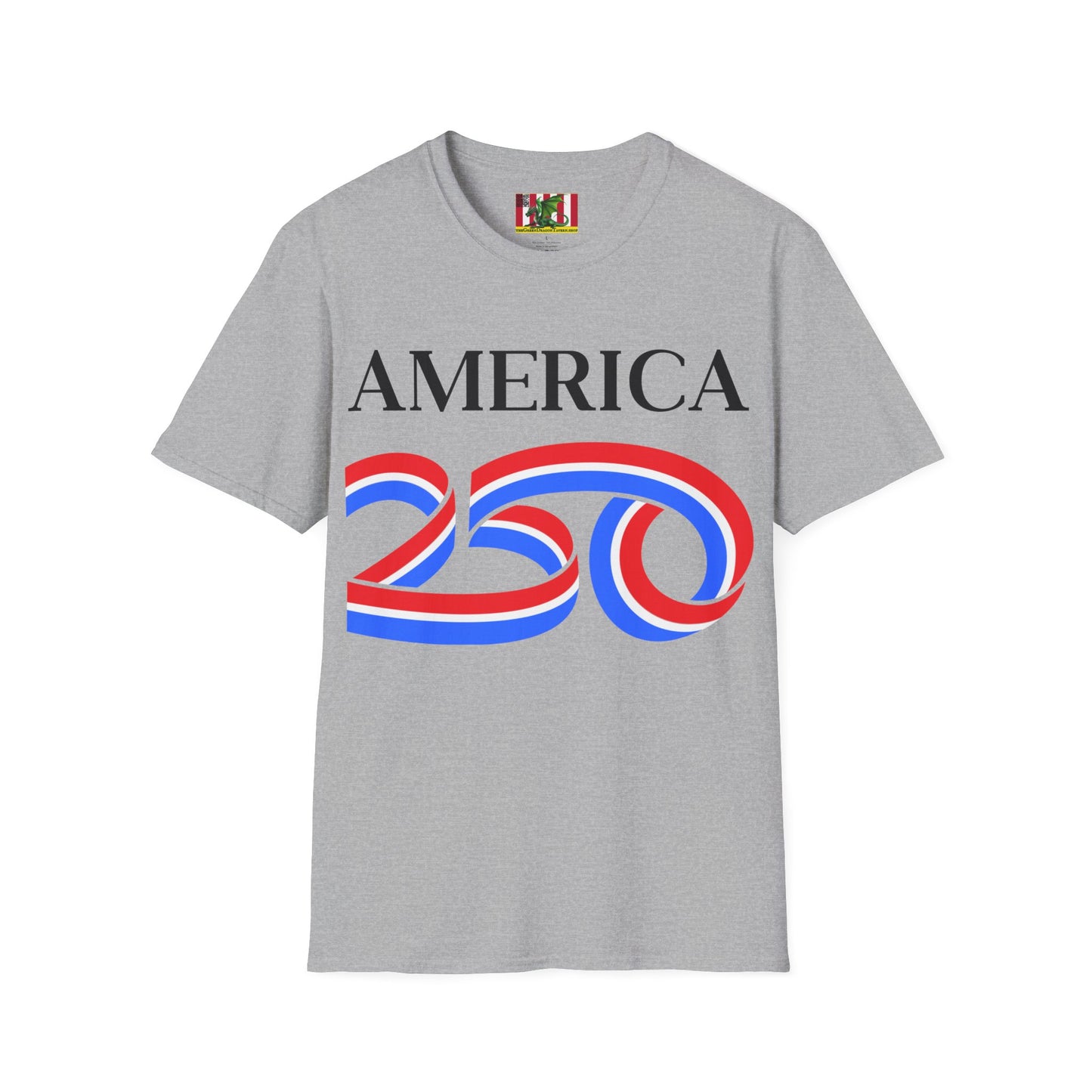 America 250 Black font, Light colors, Unisex T-Shirt by theGreenDragonTavern.shop