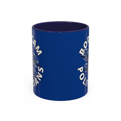 Bodycam the Politicians Drone Dark Blue Accent Mug by theGreenDragonTavern.shop
