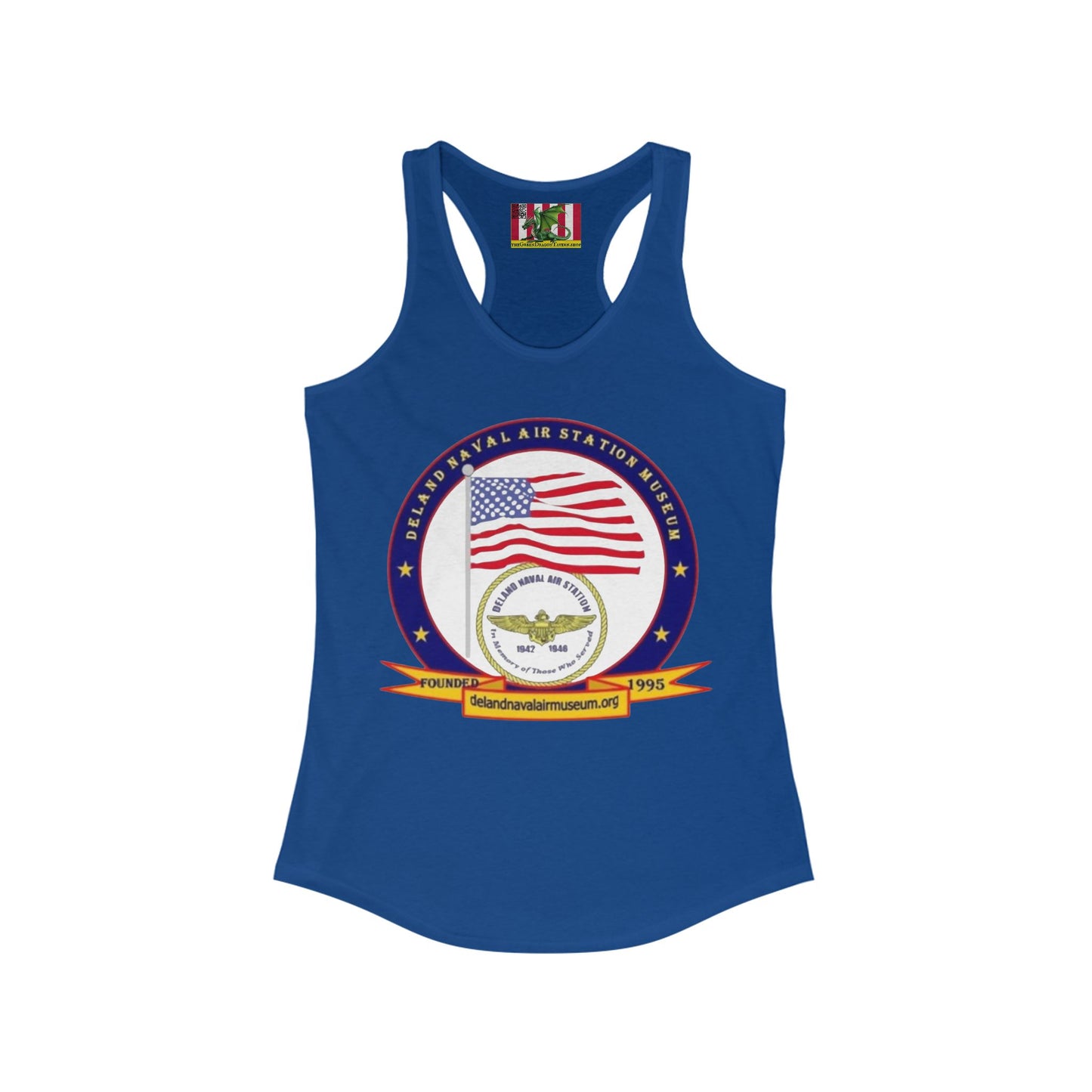 DeLand Naval Air Station Museum Women's Racerback Tank Top by theGreenDragonTavern.shop