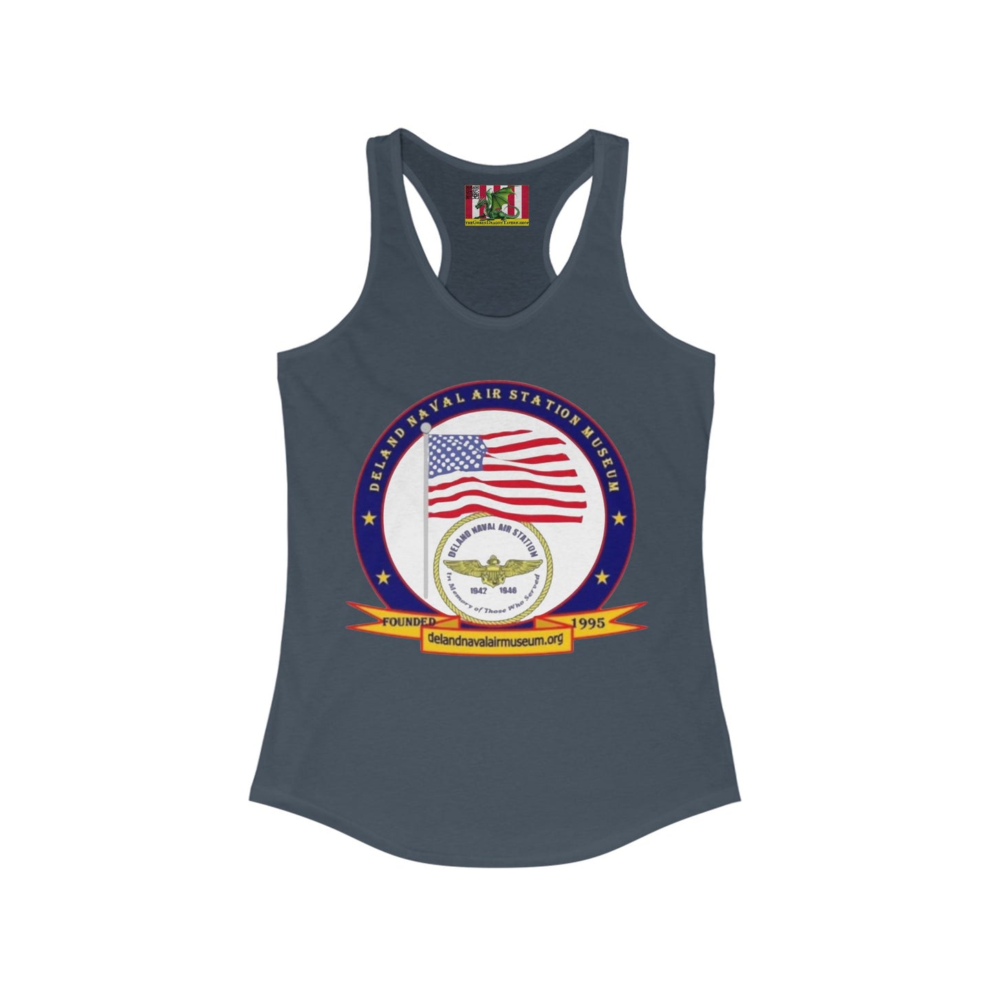 DeLand Naval Air Station Museum Women's Racerback Tank Top by theGreenDragonTavern.shop