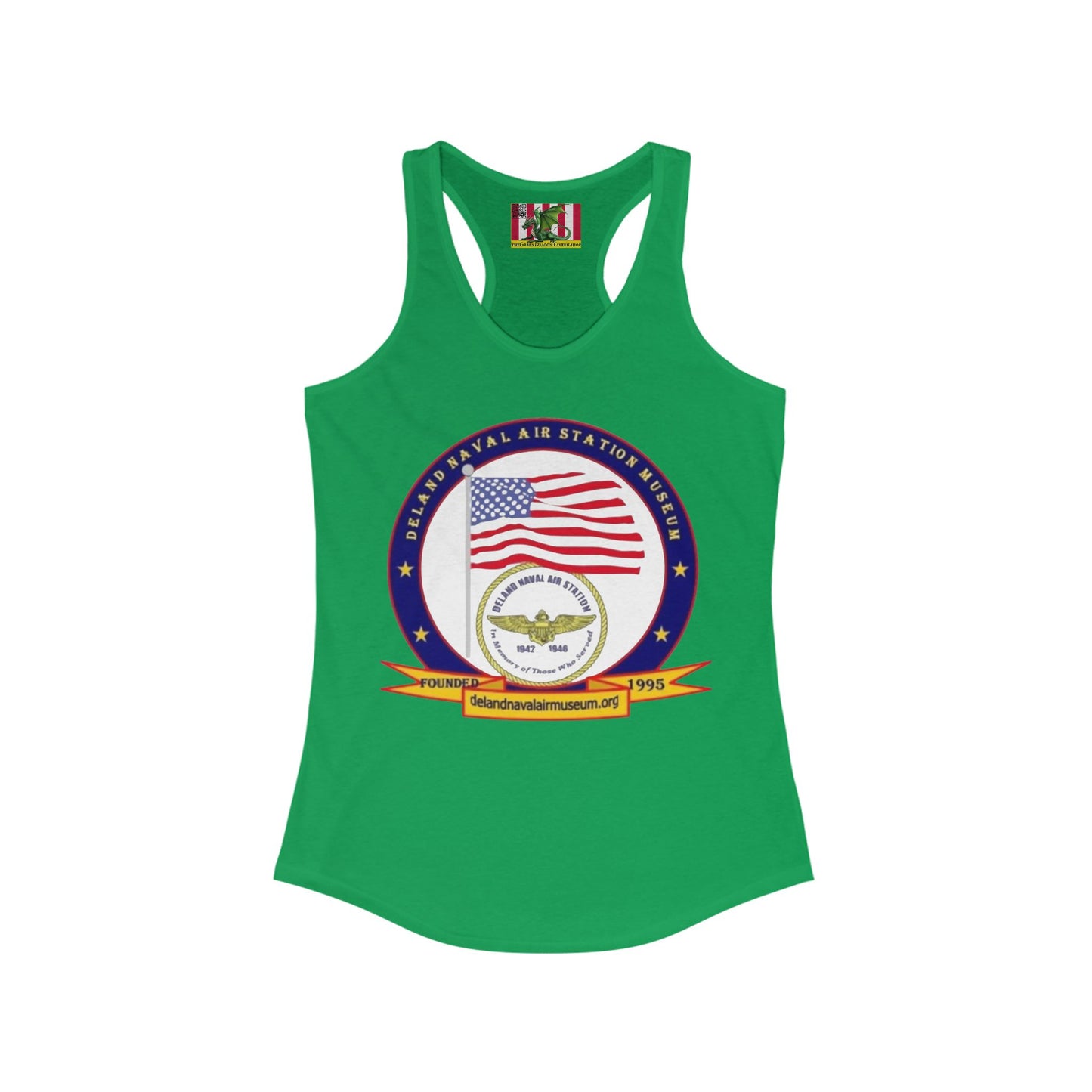 DeLand Naval Air Station Museum Women's Racerback Tank Top by theGreenDragonTavern.shop