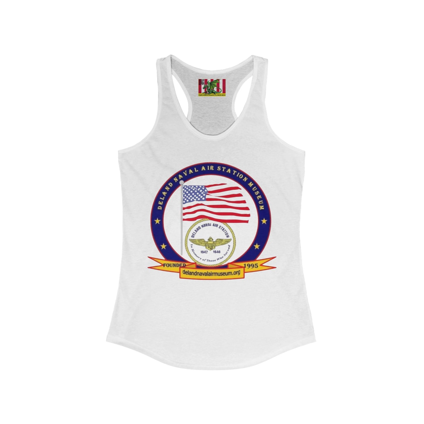 DeLand Naval Air Station Museum Women's Racerback Tank Top by theGreenDragonTavern.shop