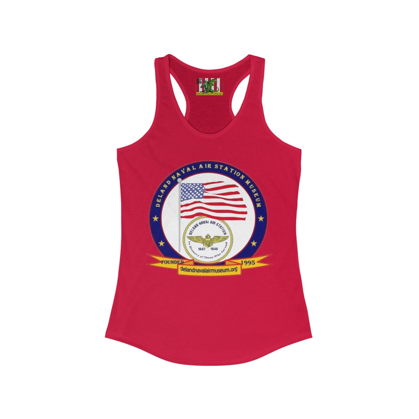 DeLand Naval Air Station Museum Women's Racerback Tank Top by theGreenDragonTavern.shop