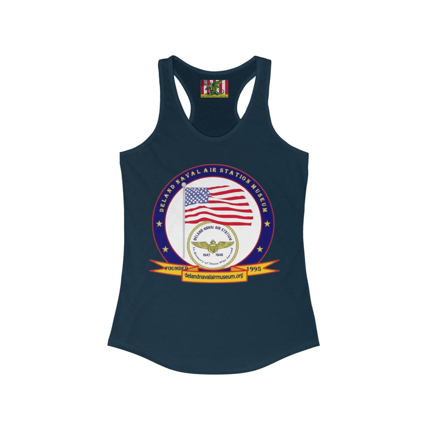 DeLand Naval Air Station Museum Women's Racerback Tank Top by theGreenDragonTavern.shop