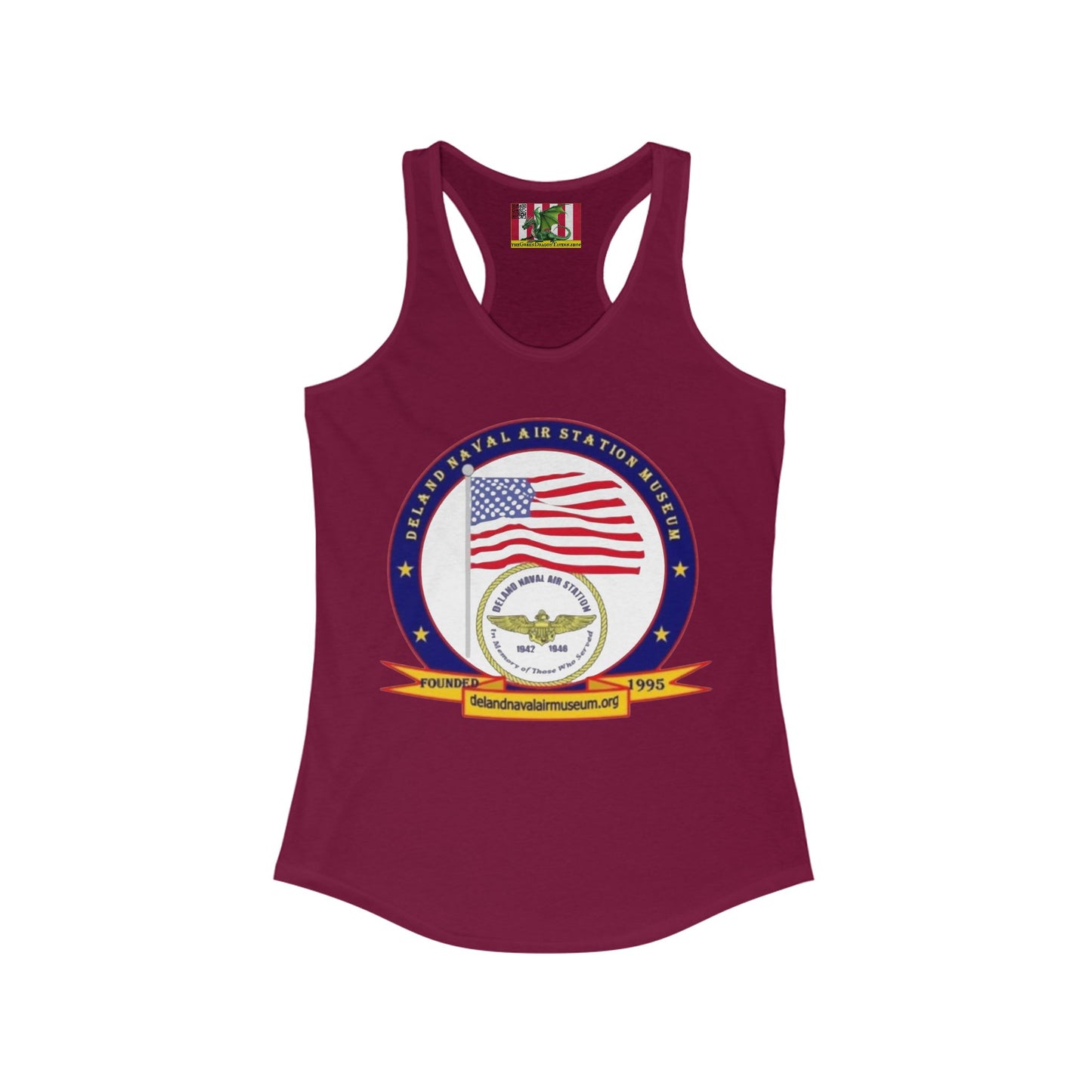 DeLand Naval Air Station Museum Women's Racerback Tank Top by theGreenDragonTavern.shop