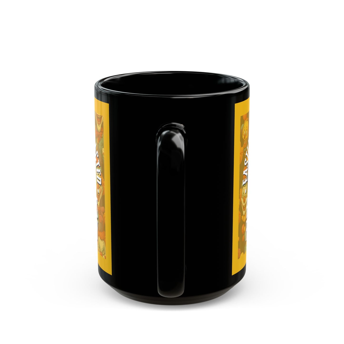 Easily Distracted by Heinous Fuckery Little Jinx Yellow Mug by theGreenDragonTavern.shop