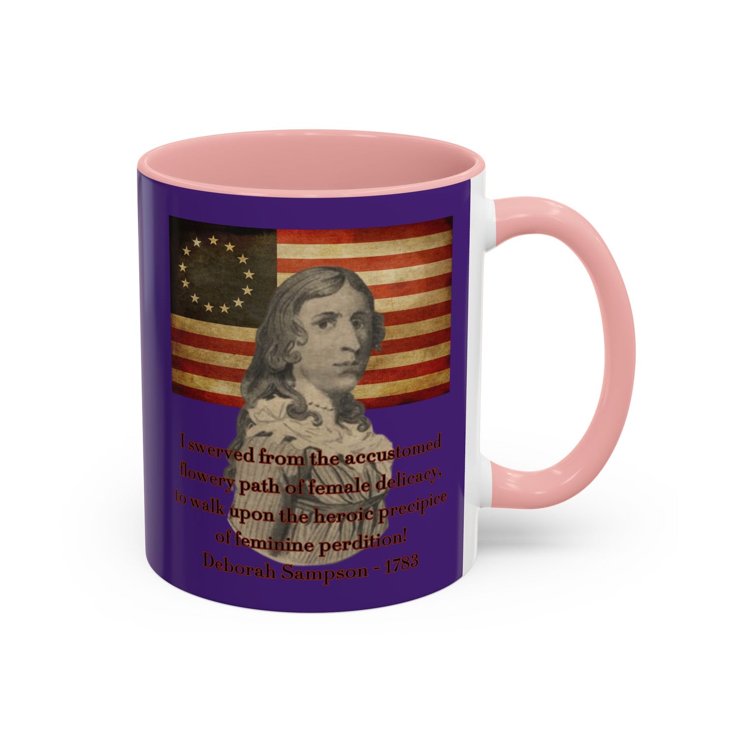 Deborah Sampson, America's Mulan Dark Purple Accent Mug by theGreenDragonTavern.shop