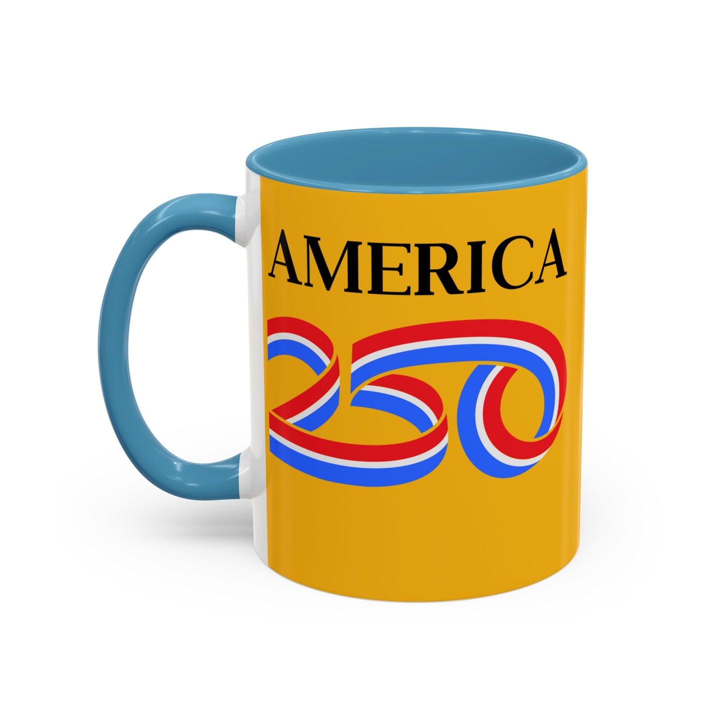 America 250 Yellow Accent Mug by theGreenDragonTavern.shop