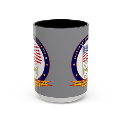 DeLand Naval Air Station Museum Grey Accent Mug by theGreenDragonTavern.shop