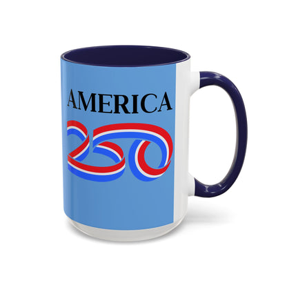 America 250 Light Blue Accent Mug by theGreenDragonTavern.shop