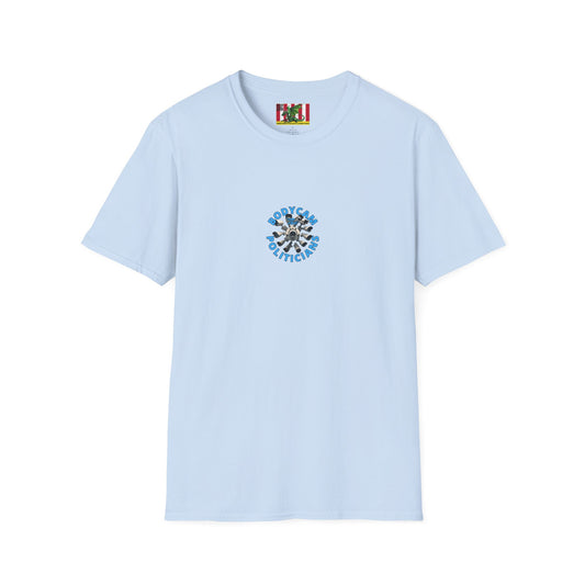 2-sided, Bodycam the Politicians Cameras Light colors Unisex T-Shirt by theGreenDragonTavern.shop