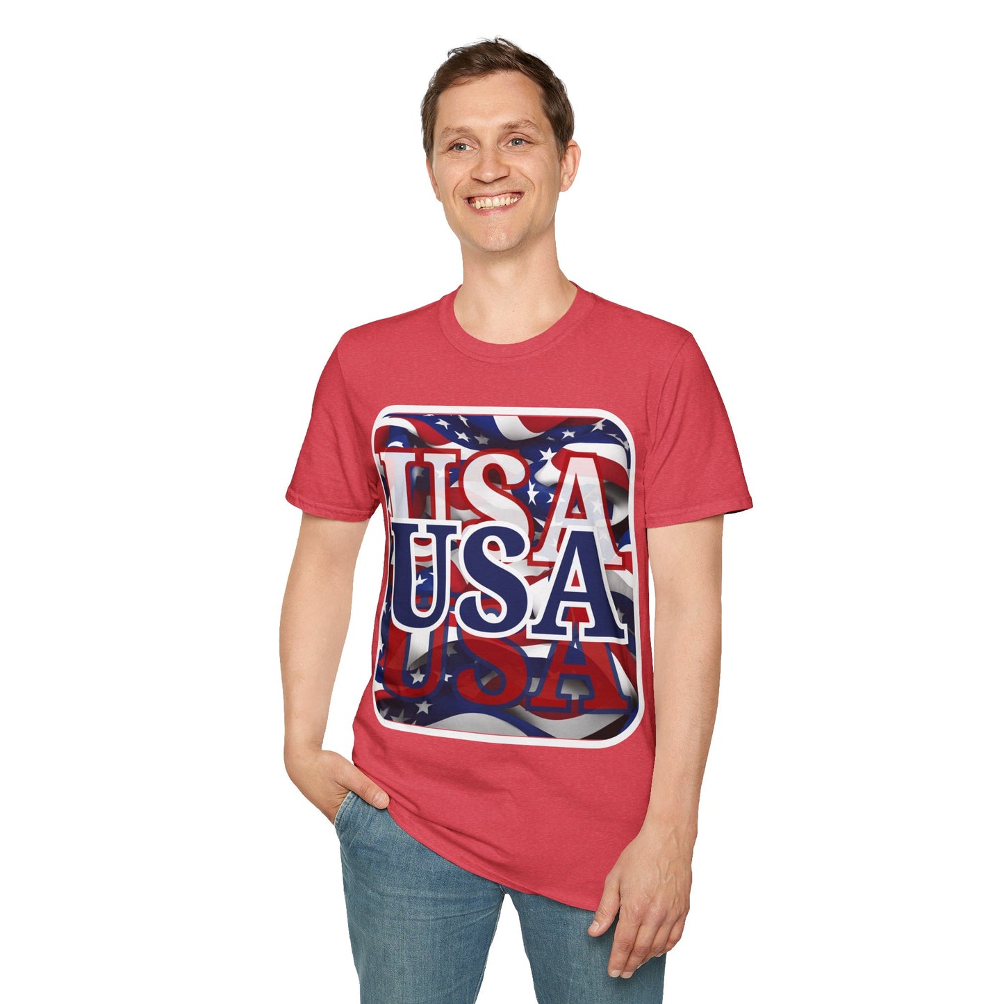 Red White and BLUE USA Patriot LTcolors Unisex T-Shirt by theGreenDragonTavern.shop