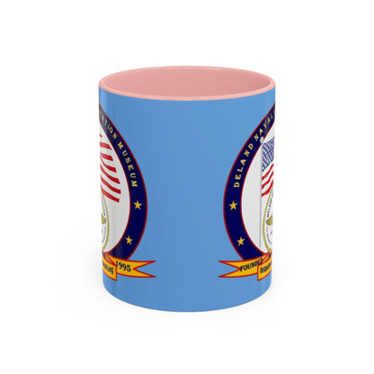 DeLand Naval Air Station Museum Light Blue Accent Mug by theGreenDragonTavern.shop