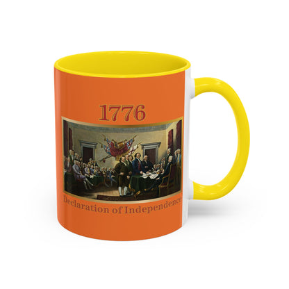 Declaration of Independence Orange Accent Mug by theGreenDragonTavern.shop
