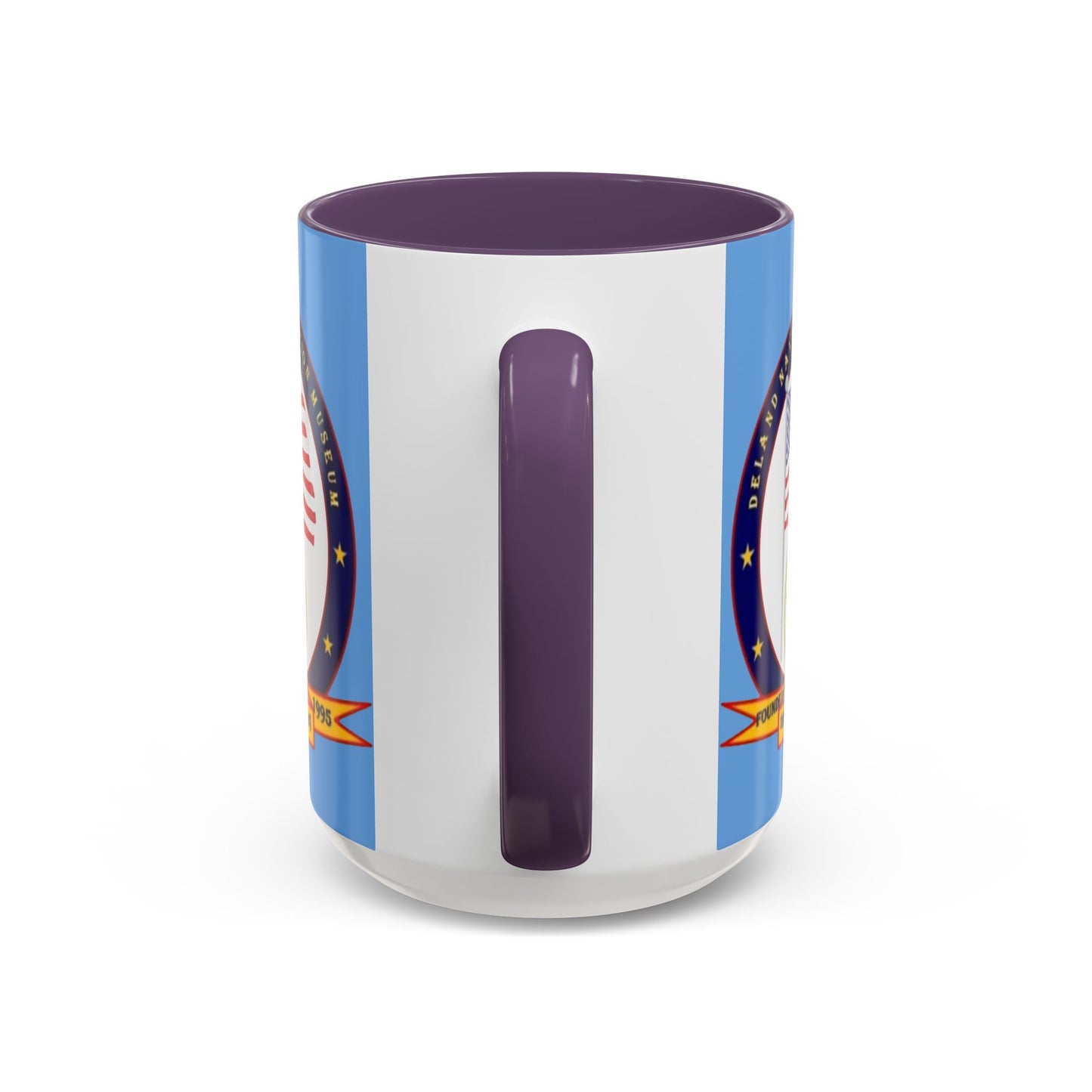 DeLand Naval Air Station Museum Light Blue Accent Mug by theGreenDragonTavern.shop