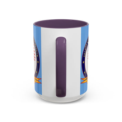 DeLand Naval Air Station Museum Light Blue Accent Mug by theGreenDragonTavern.shop