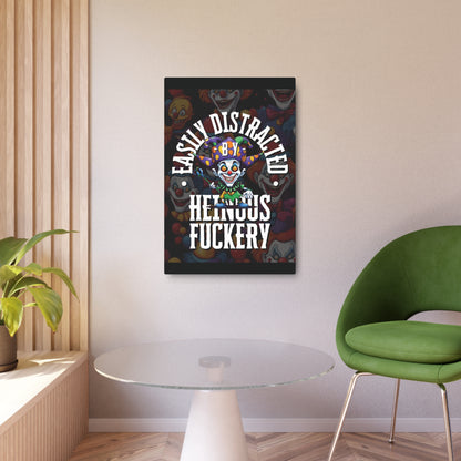 Easily Distracted by Heinous Fuckery Little Jincs Metal Art Sign by theGreenDragonTavern.shop