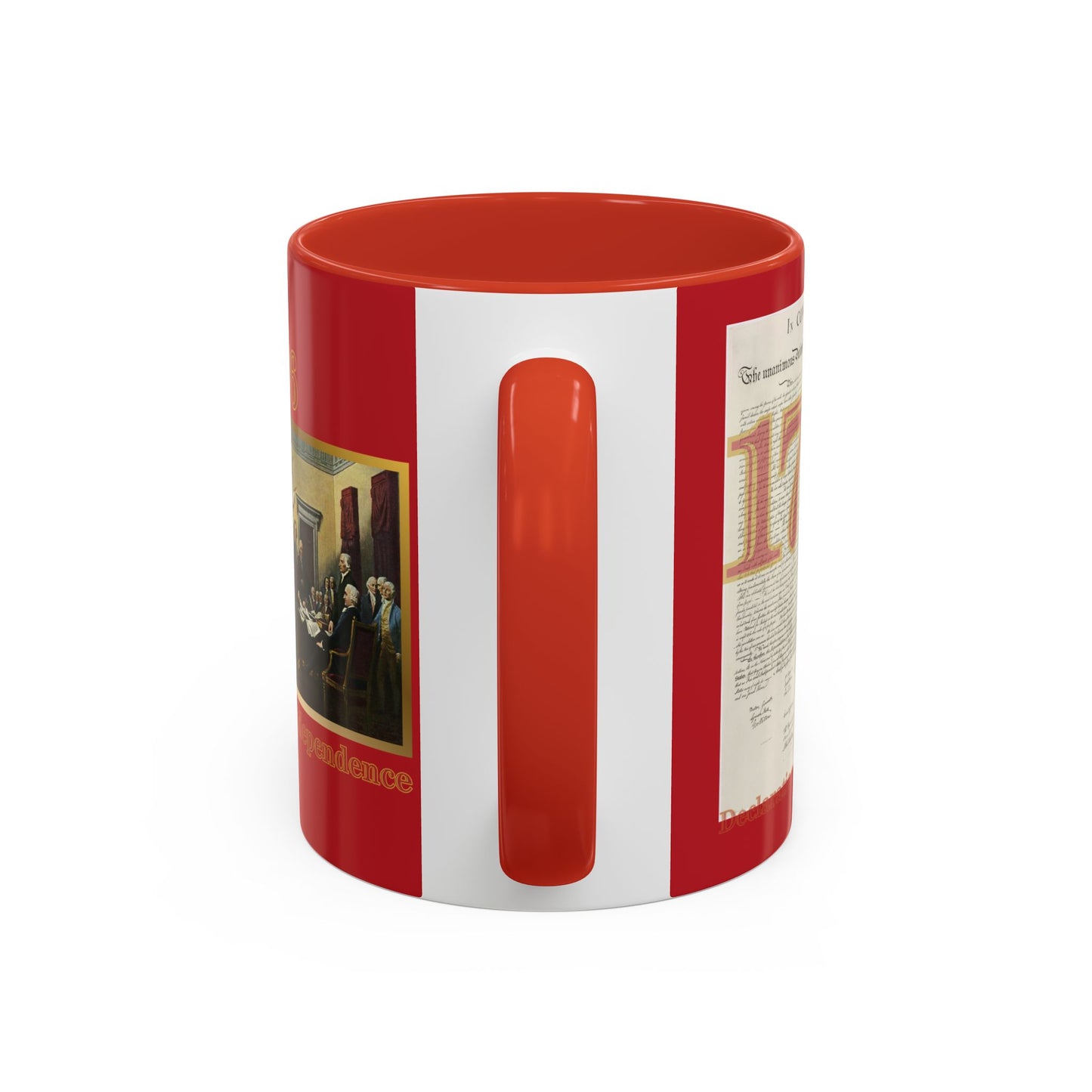 Declaration of Independence Red Accent Mug by theGreenDragonTavern.shop