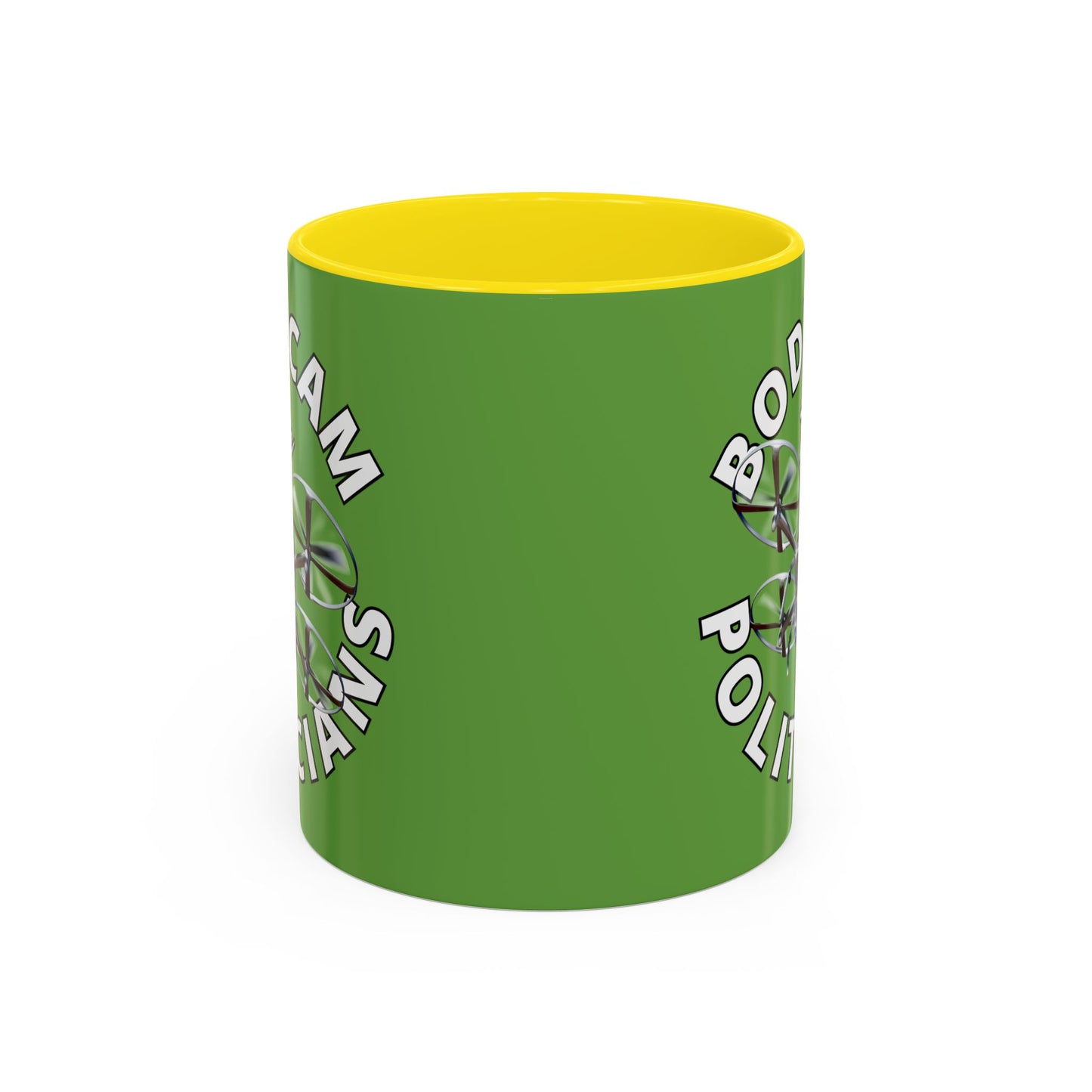 Bodycam the Politicians Drone Green Accent Mug by theGreenDragonTavern.shop