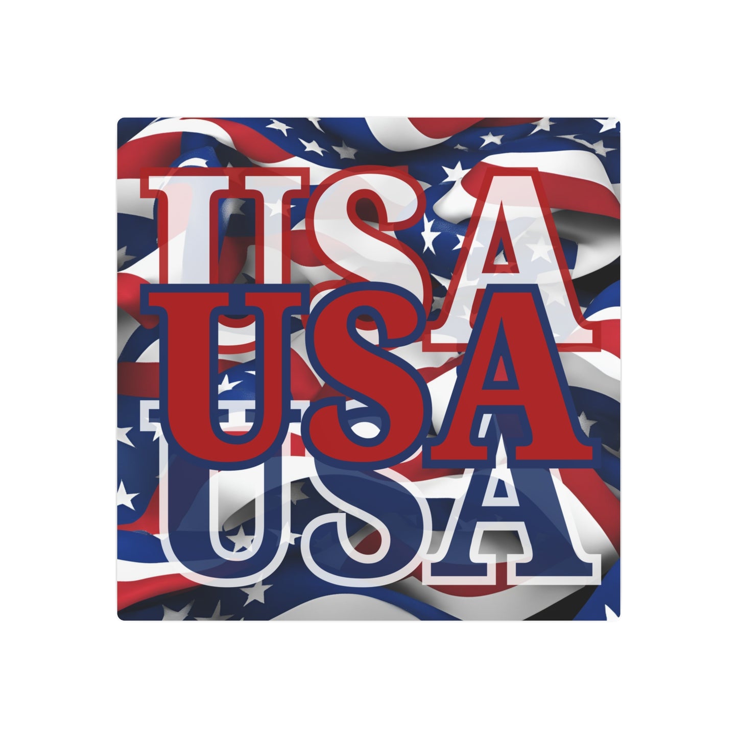 USA! USA! USA Red Center Metal Art Sign by theGreenDragonTavern.shop