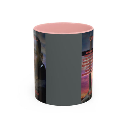Use Me God, MLK Jr Grey Accent Mug by theGreenDragonTavern.shop