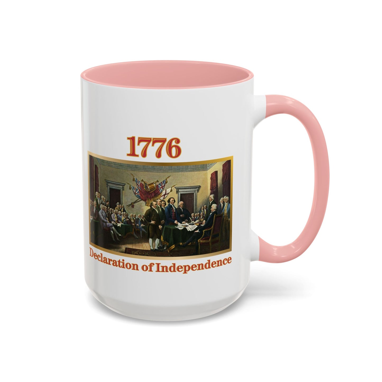 Declaration of Independence White Accent Mug by theGreenDragonTavern.shop