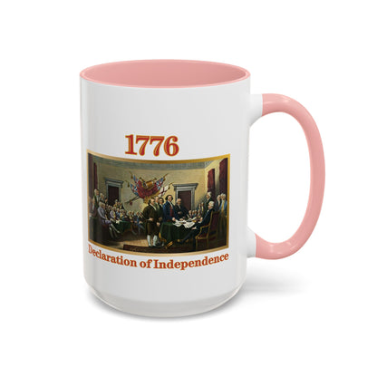 Declaration of Independence White Accent Mug by theGreenDragonTavern.shop