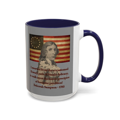 Deborah Sampson, America's Mulan Grey Accent Mug by theGreenDragonTavern.shop