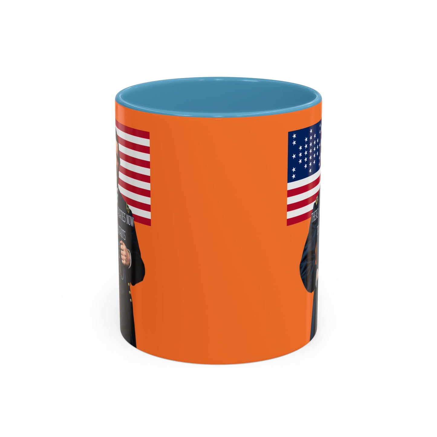 "Traitors and Patriots" Ulysses Grant Orange Accent Mug by theGreenDragonTavern.shop