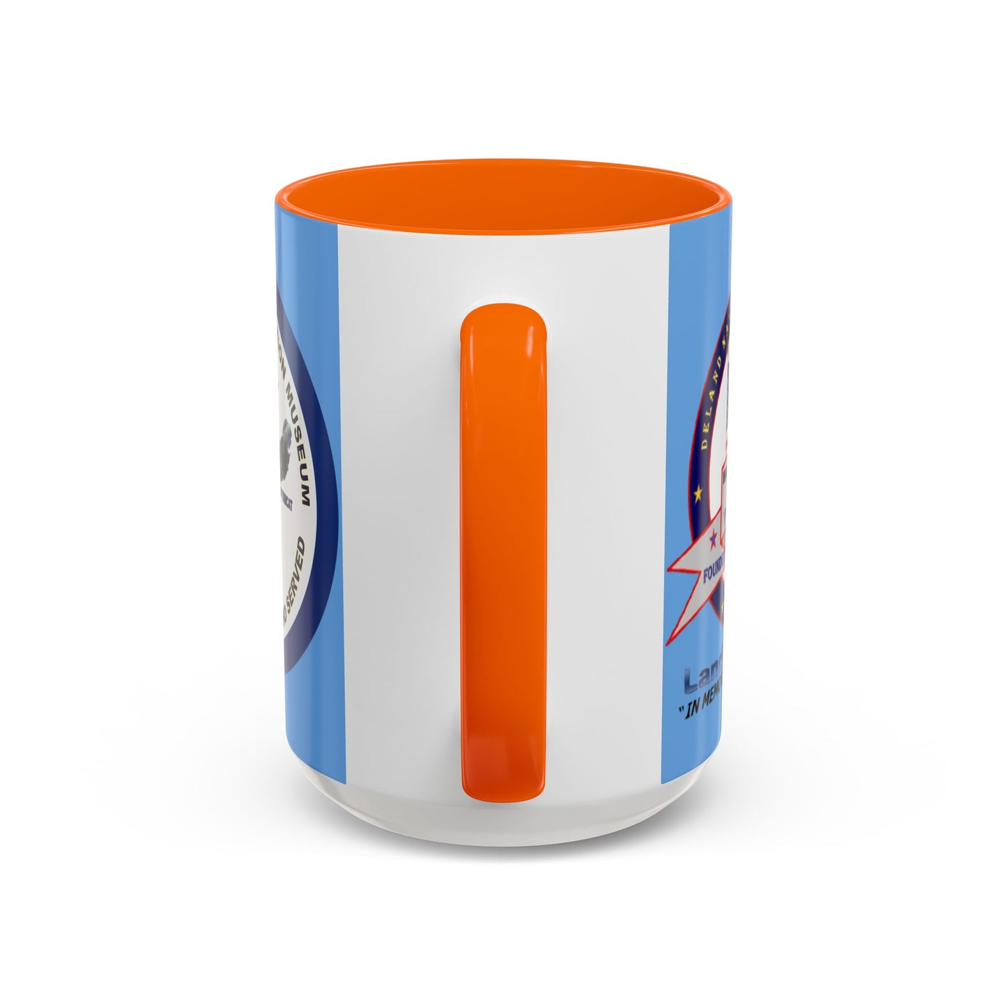 DNASM 2-sided, Founding & Student Art w/Navy Ring Light Blue Accent Mug by theGreenDragonTavern.shop